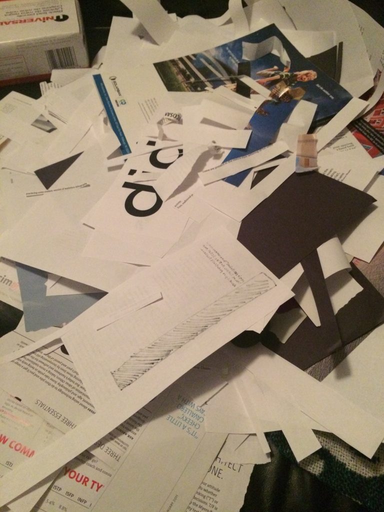 Collected and destroyed typography ephemera