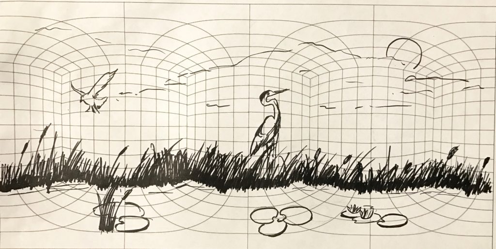 My sketch on a panoform grid.